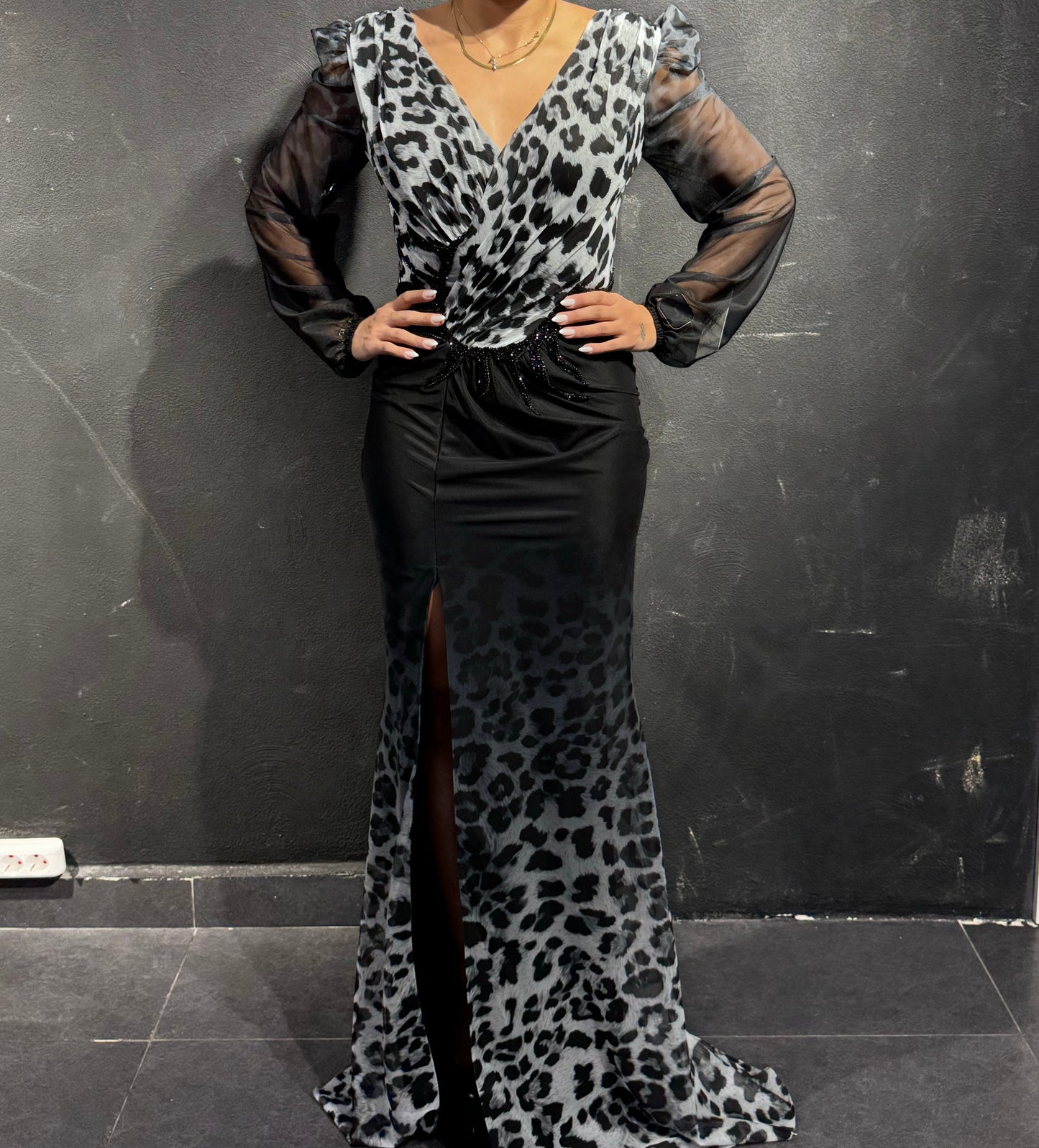 Robe Leopard Dégradé | Mariage, Fiançailles, Invitations Spéciales | 50% de Réduction | Collection 2025